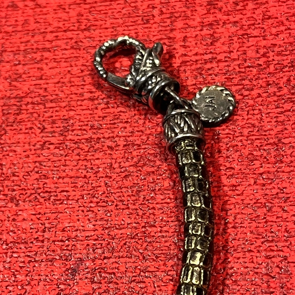 JOHN HARDY ‘JAI’ RARE AUTHENTIC PRE-LOVED LEATHER & STERLING SILVER BRACELET - Picture 8 of 10